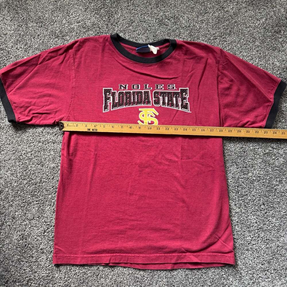 Vintage Florida State Seminoles FSU Ringer T-Shirt Maroon Black Team Athletics U - Picture 7 of 8